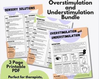 Wsparcie sensoryczne dla osób neurodywergentnych (PDF) | Zestaw narzędzi do analizy nadmiernej i niedostatecznej stymulacji | Arkusze ćwiczeń do regulacji emocji | Materiały psychoedukacyjne