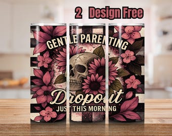 Funny Mom Skeleton Tumbler Wrap: Retro Skull Design PNG Digital Download