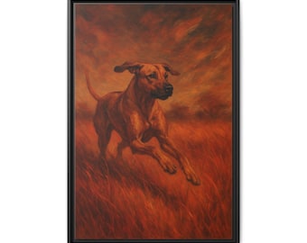 Gerahmte Rhodesian Ridgeback Leinwanddruck, Hund Kunst