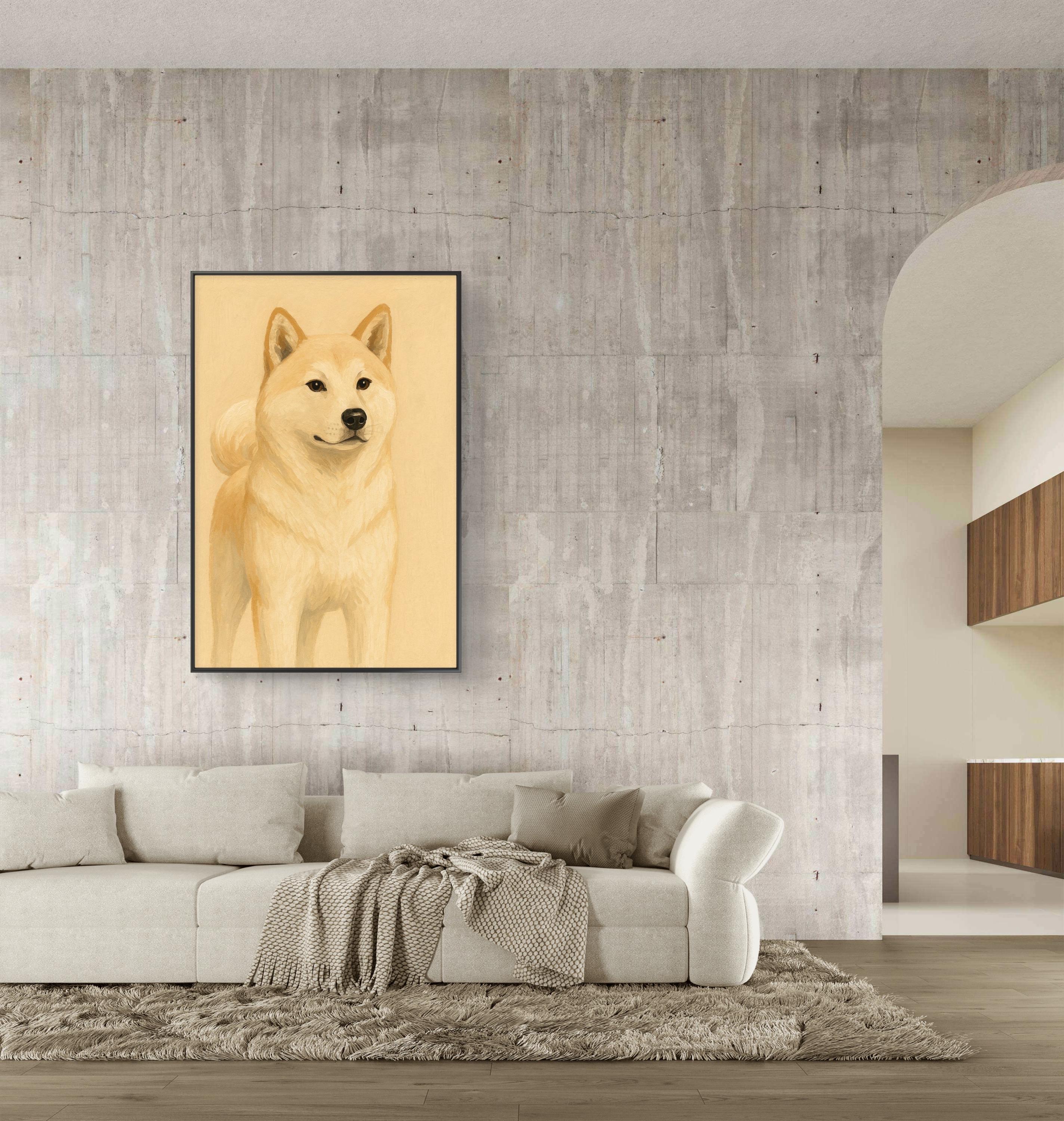 額入り秋田犬アートプリント – 犬のインテリア - Etsy 日本