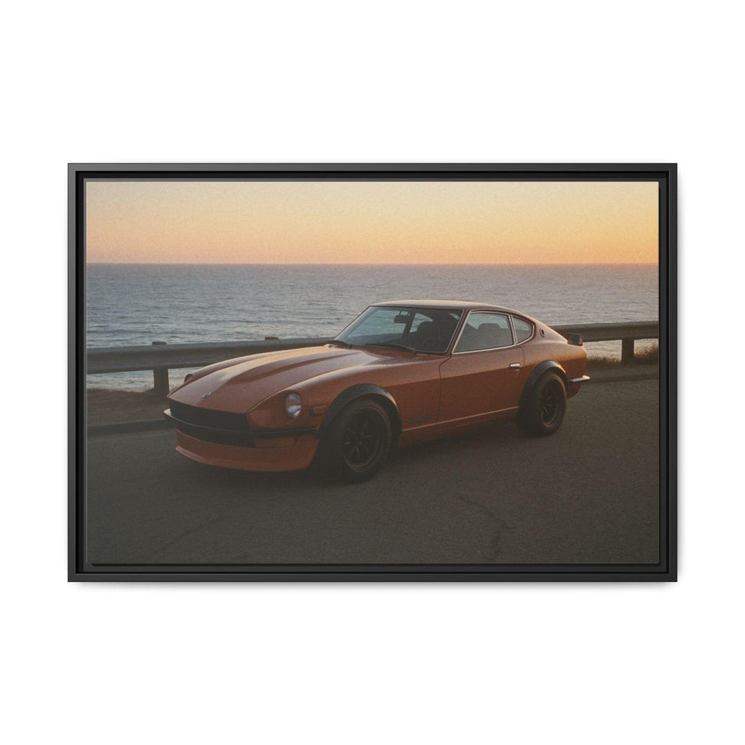 Vintage Datsun 240Z Sunset Print Canvas Framed | Matte Wall Art - Etsy