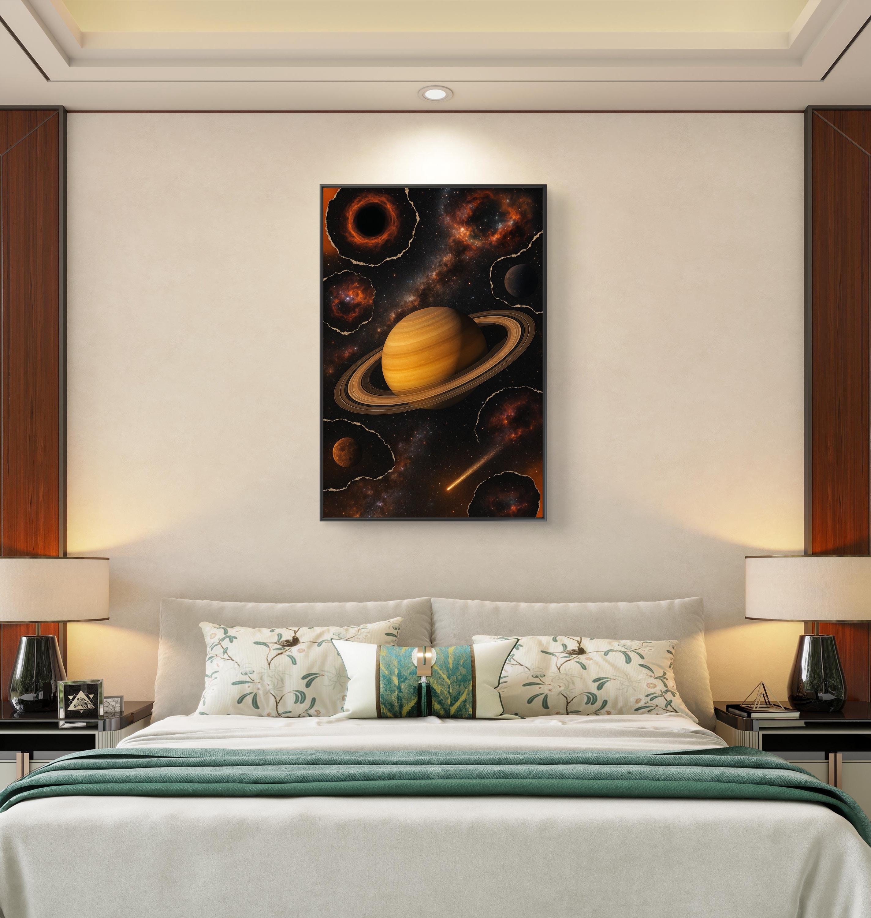 Saturn & Cosmic Wonders Art Print: Space Themed Home Decor - Etsy