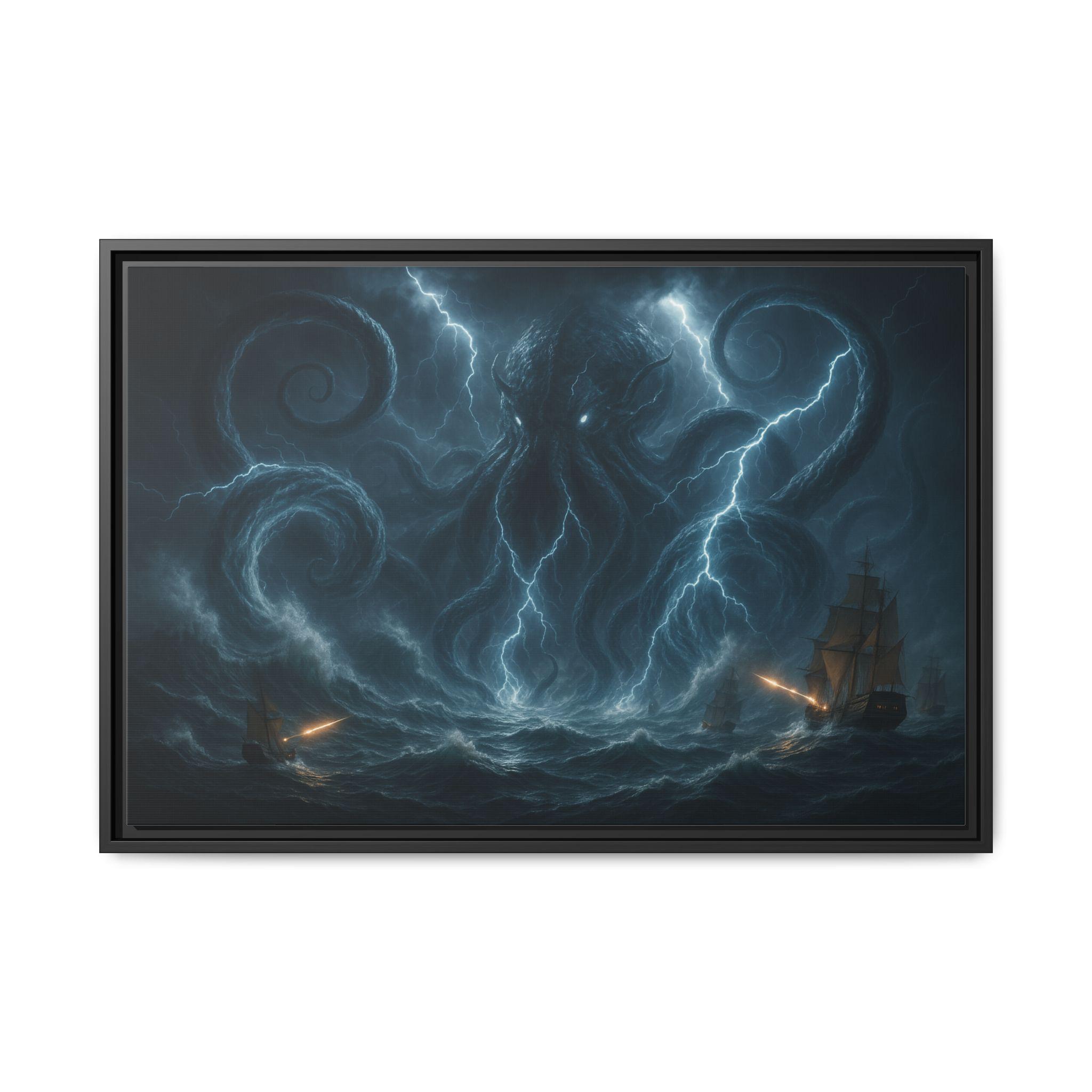 Octopus Kraken Canvas Art: Gothic Dark Fantasy Wall Decor - Etsy