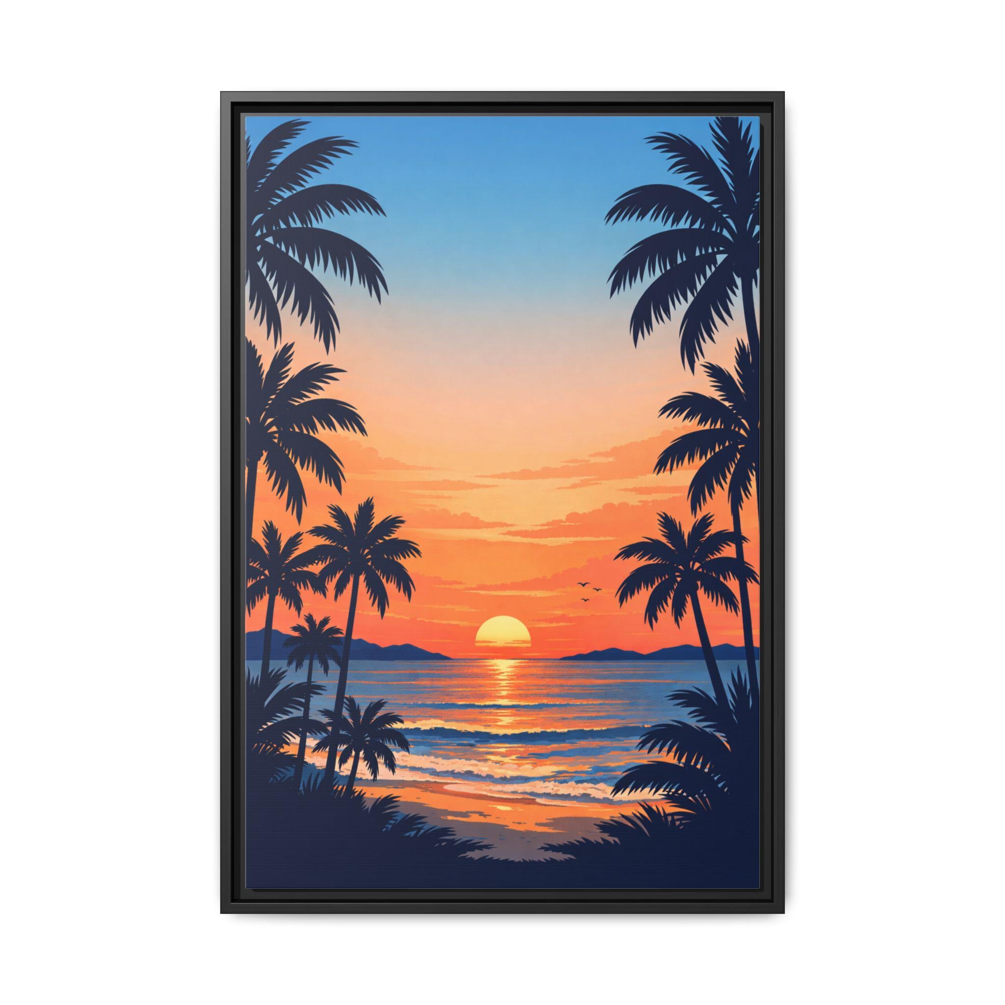 パームツリー ウォールアート バリ島 bali サンセットsunset 風景画