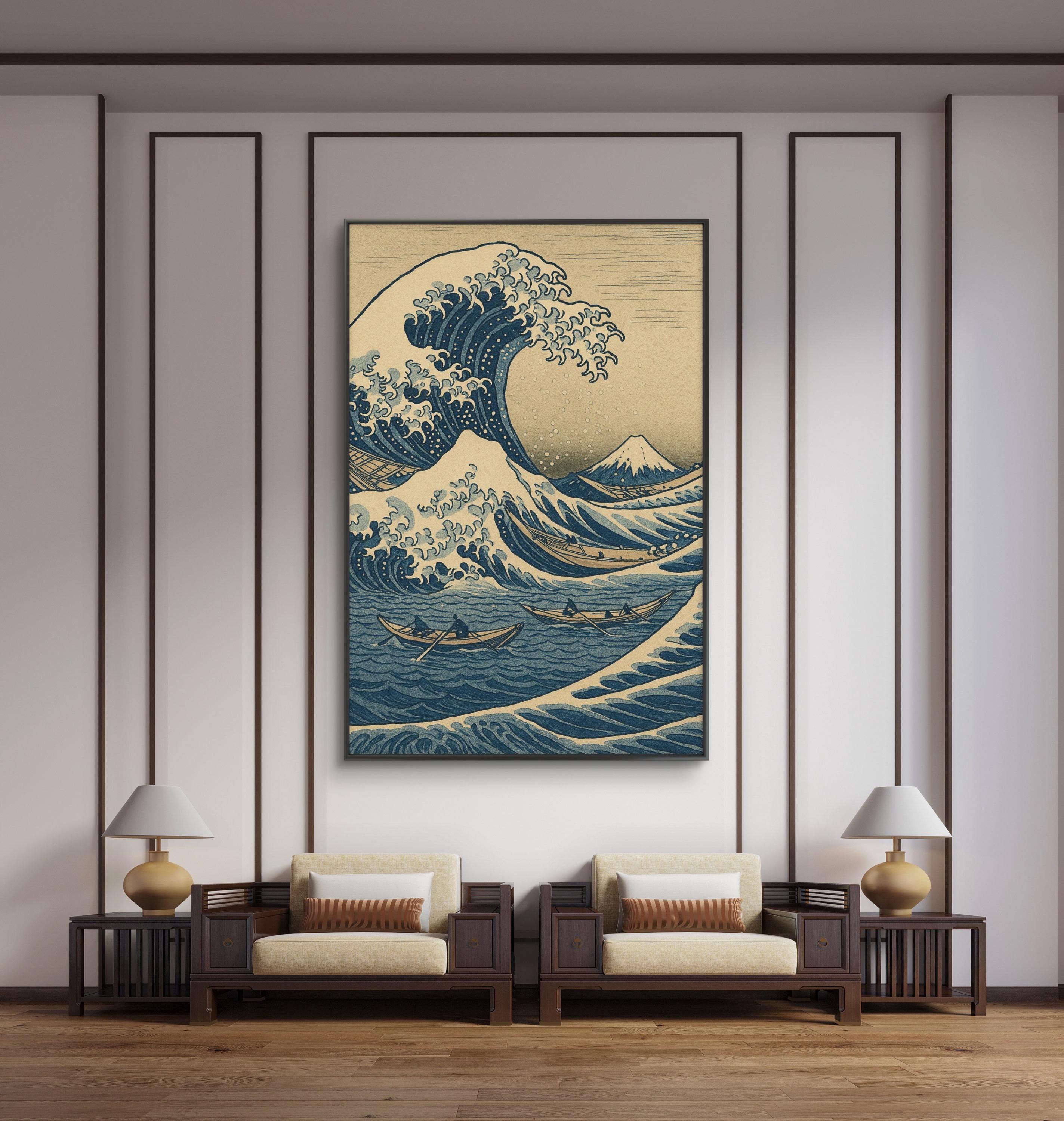 The Great Wave off Kanagawa Matte Canvas Framed Wall Art