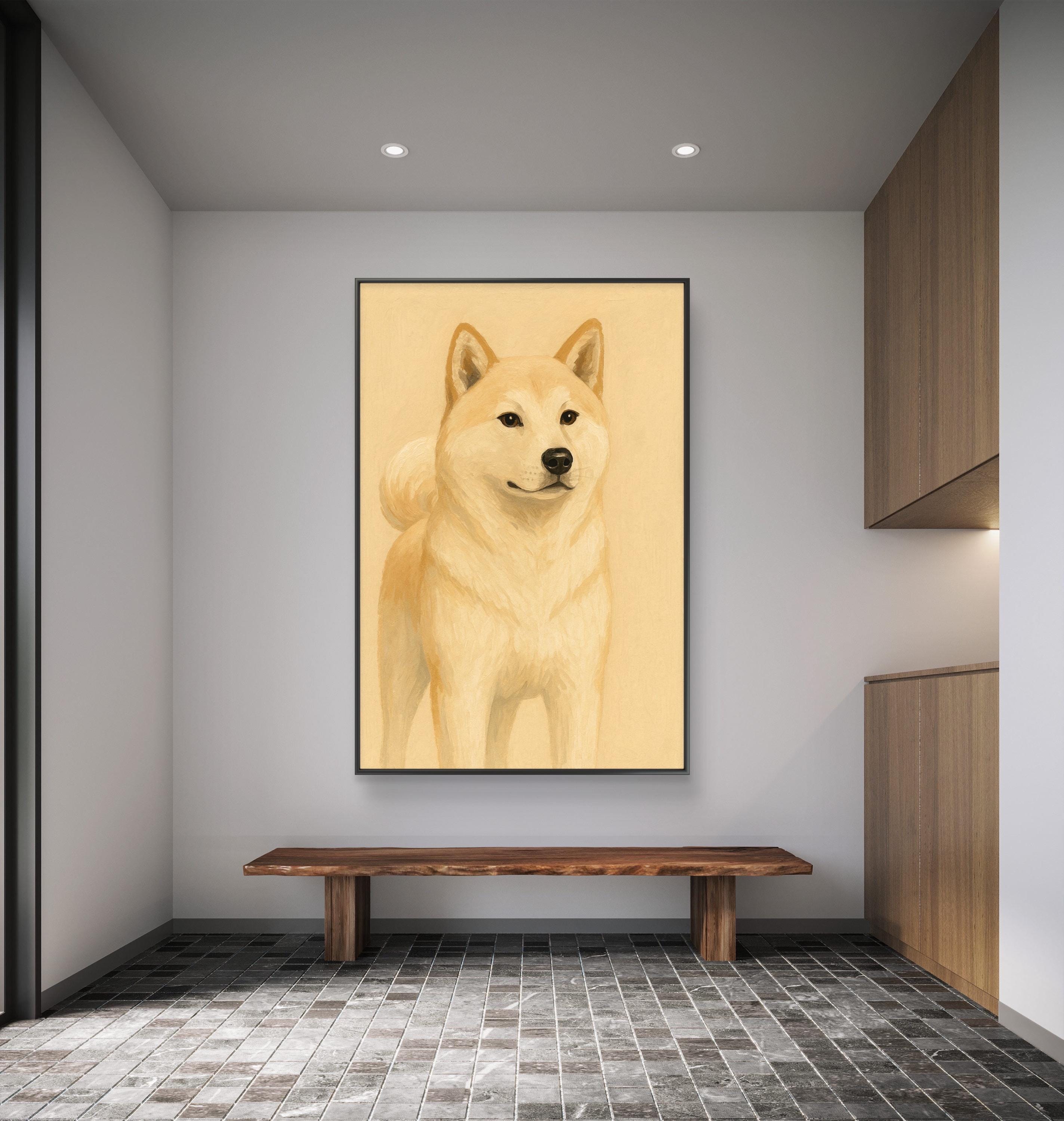 額入り秋田犬アートプリント – 犬のインテリア - Etsy 日本