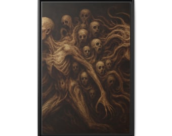 Macabre Gothic Canvas Print: Dark Surrealist Framed Wall Art