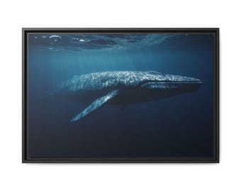 Wal gerahmt Leinwanddruck: Nautical Ocean Wall Decor