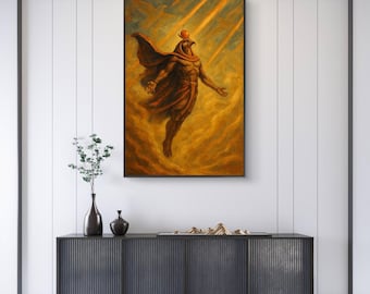 Canvas Print, Egyptian Horus God Art, Wall Art Decor, Ancient Egypt Home Decor, Framed Poster, Multi-color Artwork