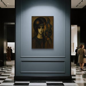 Canvas Art, Enigmatic Abstract Deep Meaningful Cryptic Painting, Wall Decor, Modern Home Decor, Unique Artwork, Matte Canvas Print