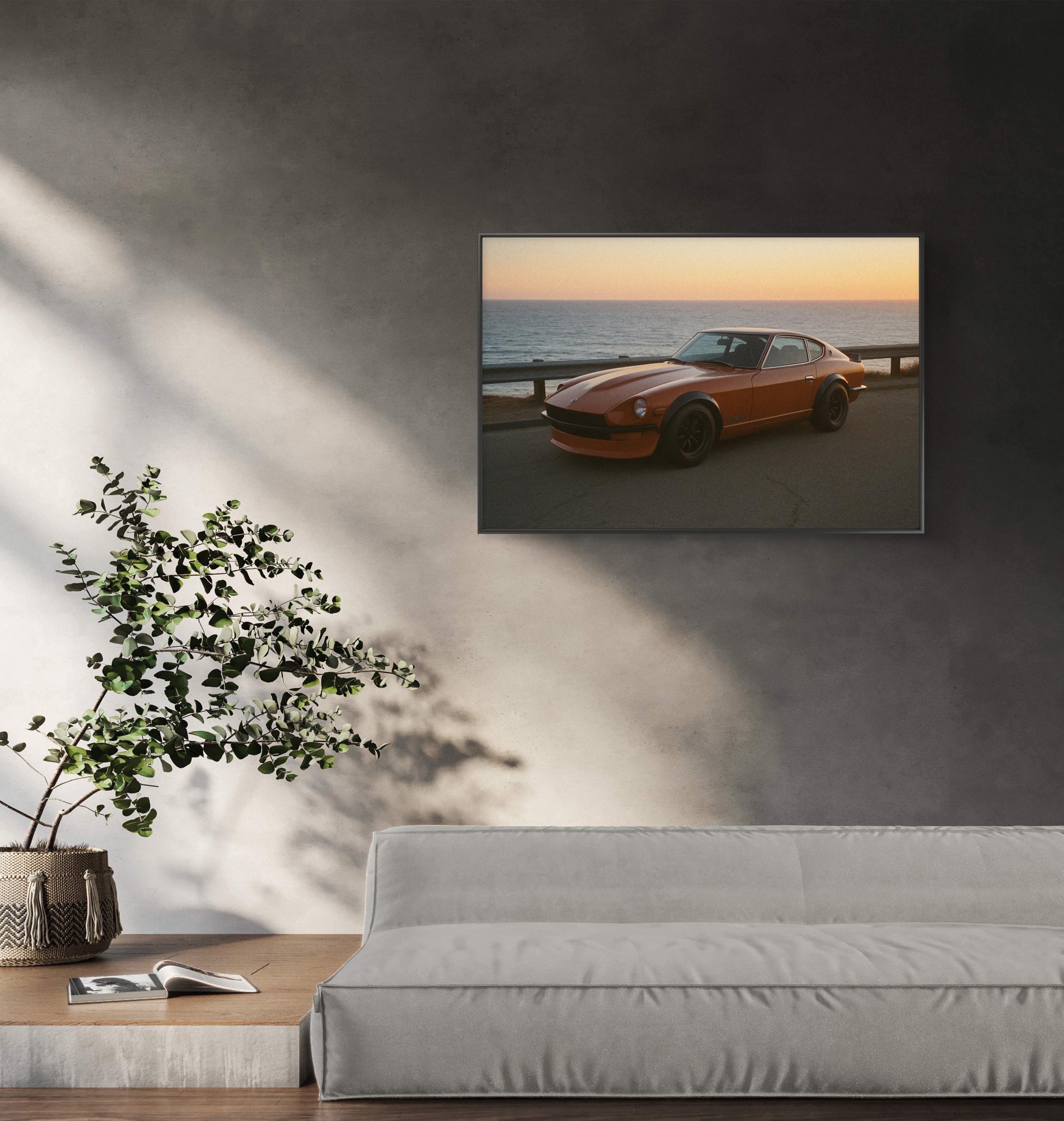 Vintage Datsun 240Z Sunset Print Canvas Framed | Matte Wall Art - Etsy