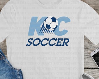 Vintage Kansas City Soccer Design (Digital Download, SVG for Cricut) | KC Soccer Fan Easy Gift Idea | Cute Gameday Shirt Kansas City Fan