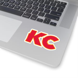 Kansas City KC Arrowhead Sticker | Kiss-Cut Vinyl Sticker | Red and Gold City Pride Decal | Laptop & Water Bottle Sticker