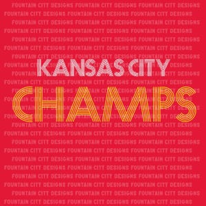 Kansas City Champs SVG | Retro KC Football Fan Digital Download | Cricut & Silhouette Cut File | Vintage Game Day Design