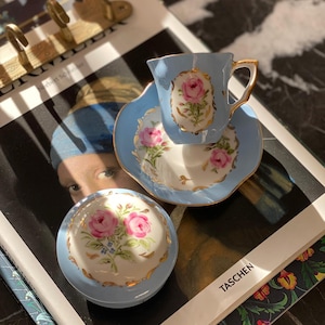 Handmade Porcelain Espresso Cup & Saucer – 22K Gold Detail Turkish Coffee Set