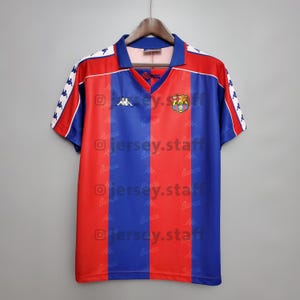 Barcelona FC Jersey 1992 1995 Retro Football Vintage Shirt Trikot Home Red Blokecore Y2k Spain Kit 1993 Camiseta Sport Club Barca 1994
