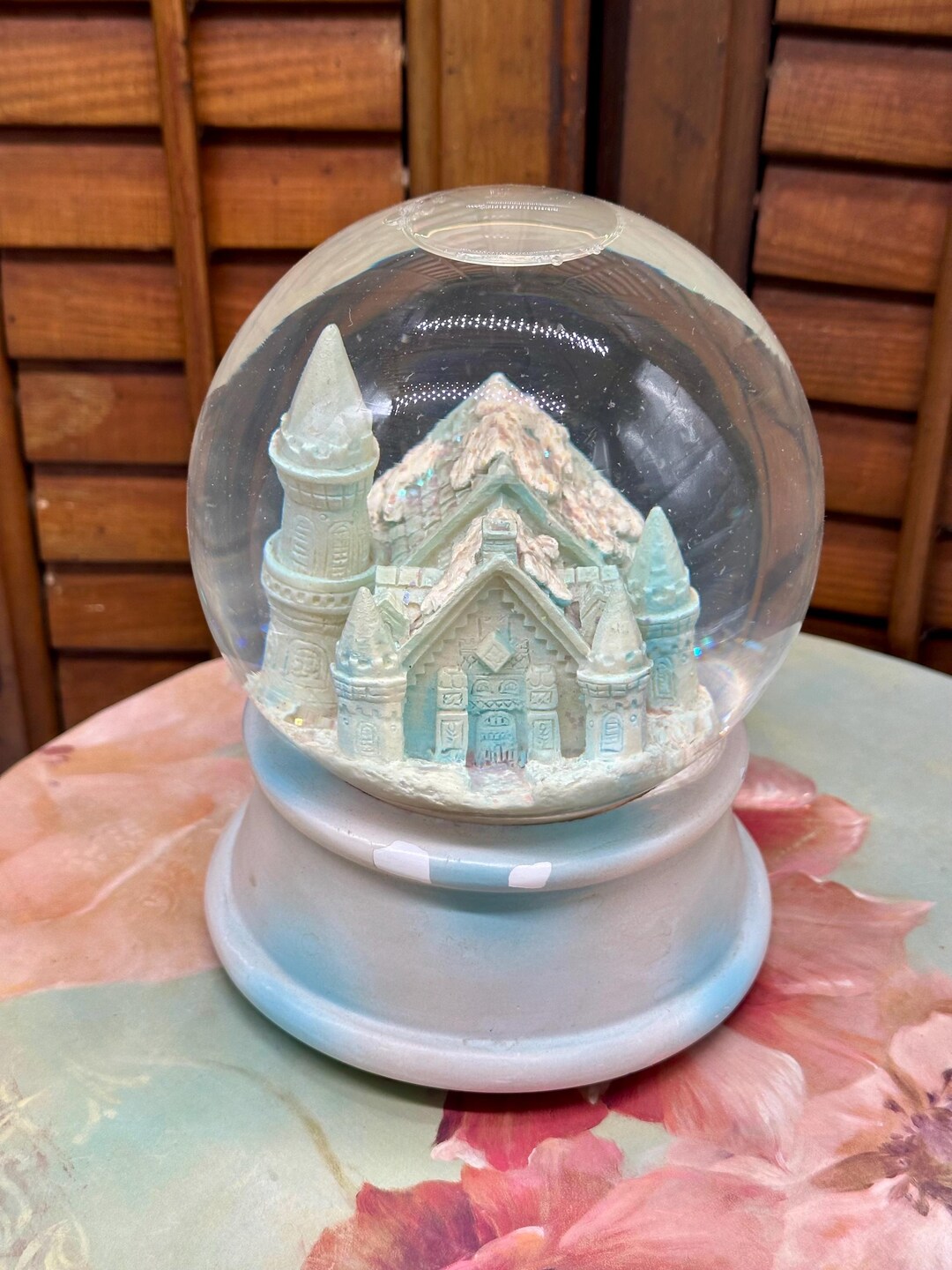 Vintage Silvestri Lighted Twilight Santa Castle Snow Globe - Etsy