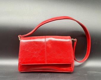 Vintage Liz Claiborne Red Shoulder Bag