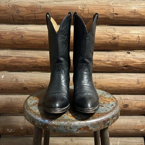 Bottines Western Vintage Laredo Pour Femme – Marron, Lacets, Kiltie, Cuir – Pointure 7.5