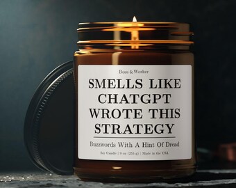 ChatGPT Strategy Candle: Gift for AI Strategist - 4oz/9oz