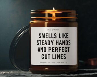 Painter Candle: Steady Hands, Clean Cut Lines – Soy Wax Aromatherapy (4oz/9oz)