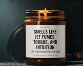 Jet Fuel Scented Candle: Aerospace Engineer Gift (4oz/9oz)