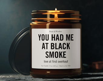 Schwarze Rauchkerze: Diesel/Flottenmechaniker Geschenk (4oz/9oz)