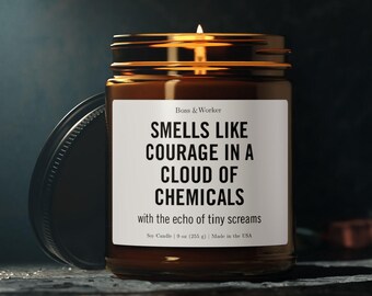 Chemical Courage Candle: Soy Wax Scented Candle for Pest Control