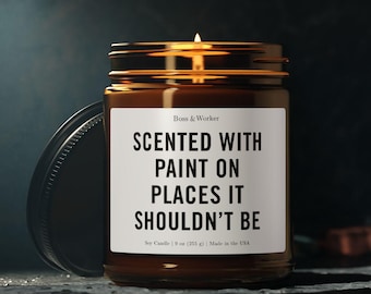 Painter Candle: Scented With Paint On Places It Shouldn't Be (9 oz Amber)