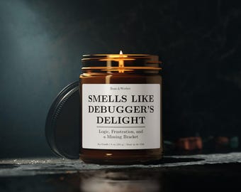 4 oz / 9 oz : une bougie qui sent le débogueur pour ingénieur logiciel, développeur, codeur et testeur