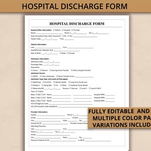 Ontslagformulier ziekenhuis Artsen notitie pdf-sjabloon Medische administraties Arts Verpleegkundigen, medisch formulier voor patiënt direct downloaden