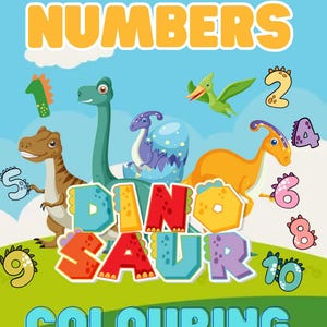 Dinosaur Number Colouring Printable Book
