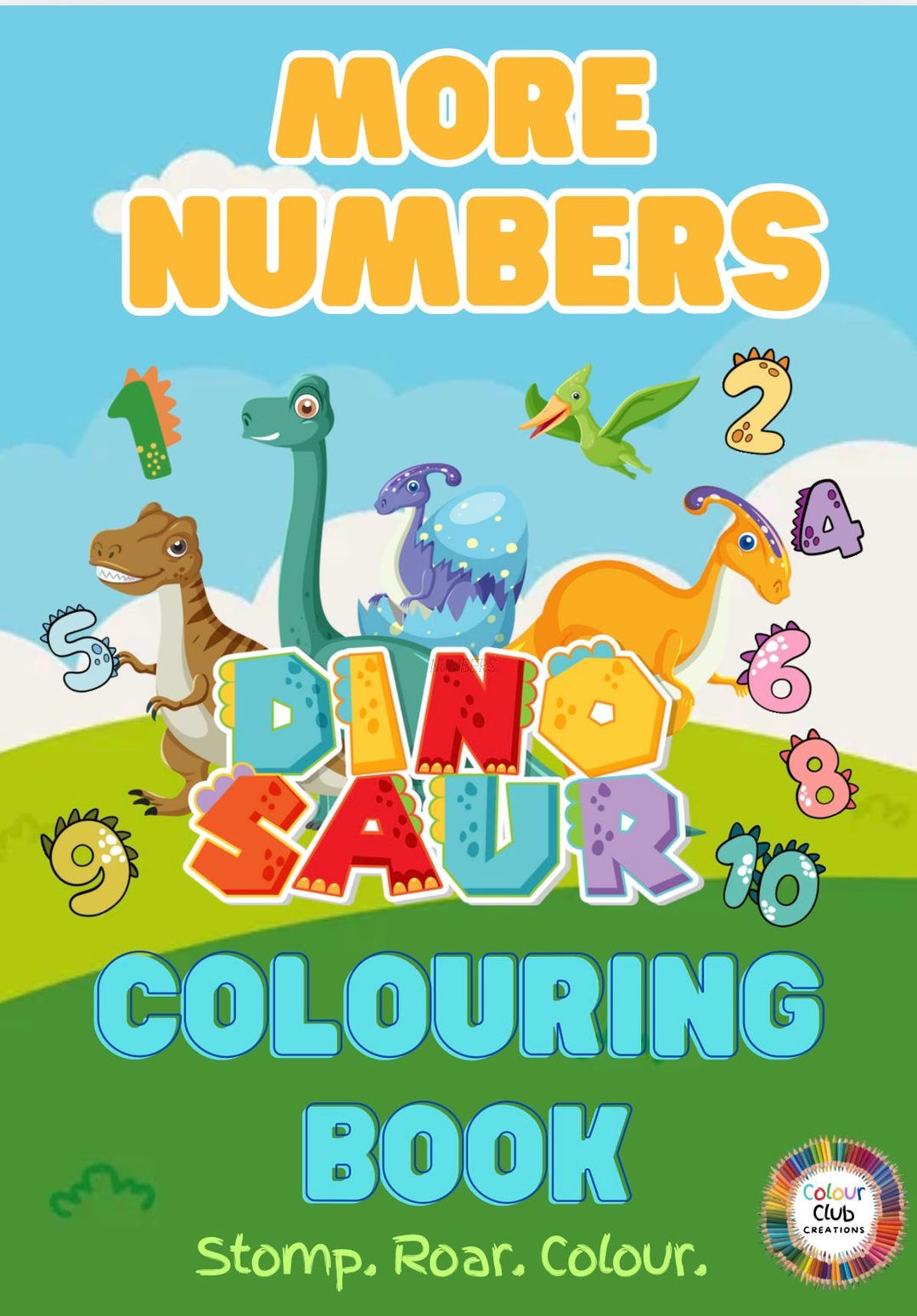 More Dinosaur Numbers Colouring Book Part 2 -kids Printable Activity ...