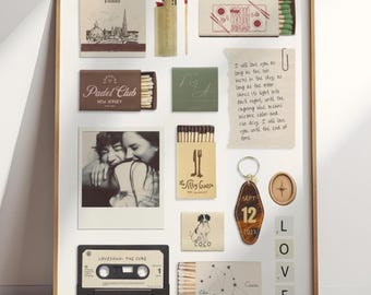 Editable Matchbook Poster Template: Custom Anniversary Wall Art (Canva Template Digital Download