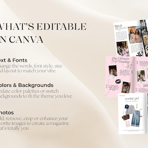 Plantilla de revista de cumpleaños / Regalo de cumpleaños personalizado para la mejor amiga / Revista estilo Vogue / Regalos editables / Recuerdo para la mejor amiga imagen 7