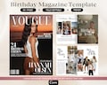 Birthday Magazine Template  | Personalized Custom Birthday Gift For Best Friend | Vogue Style Magazine | Editable Gifts | Bestie Keepsake product logo