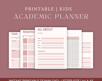 ADHD Kids Academic Planner | Student Focus, Brain Dump (PDF)