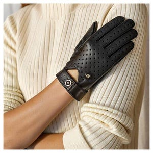 Luxury Leather Women Driving Gloves – Soft, Breathable, Stylish Fit –  Full-Finger Options – Premium Handmade Gloves by Hide Sole Art.