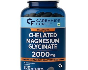 Chelated Magnesium Glycinate Supplement: Muscle Recovery & Sleep (120 Veg Tablets)