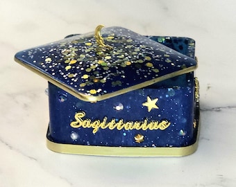 Sagittarius Jewelry Box – Hand-Painted Celestial Keepsake