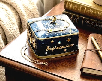 Sagittarius Jewelry Box – Hand-Painted Celestial Keepsake