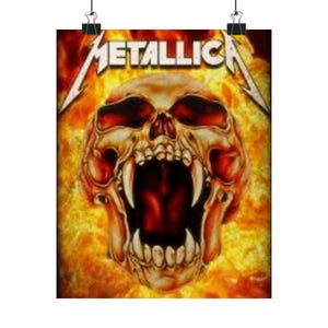 Metallica Skull Matte Poster, Rock Decor, Music Wall Art, Heavy Metal Gift, Concert Poster, Home Office Decoration