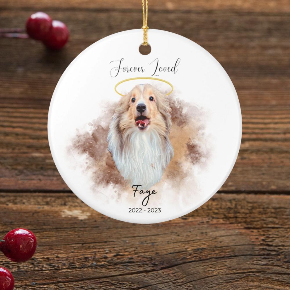 Custom Forever Loved Pet Ornament Dog Remembrance Gift Pet Memorial ...