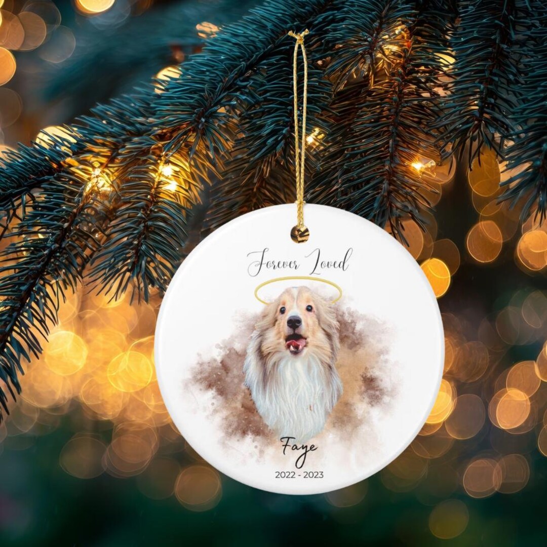 Custom Forever Loved Pet Ornament Dog Remembrance Gift Pet Memorial ...