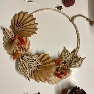 Floral crown of dried flowers