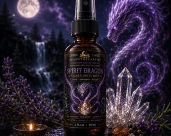 Spirit Dragon Sacred Unity Mist | Frankincense Myrrh Sandalwood Ritual Spray | Selenite Crystal | Dragon Collection | Hand Blended