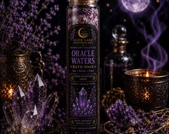 Oracle Waters - Third Eye Ritual Bath Salt | Fresh-Foraged Lilac | Amethyst Crystal | Moonlight Collection | Loon Lake Apothecary