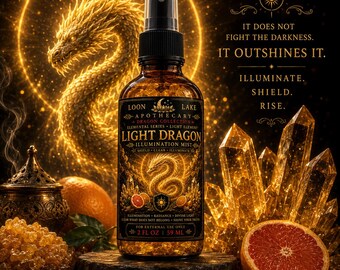 Light Dragon Illumination Mist | Sacred Space Clearing Spray | Citrine Crystal | Frankincense Grapefruit | Room Mist | Hand Blended