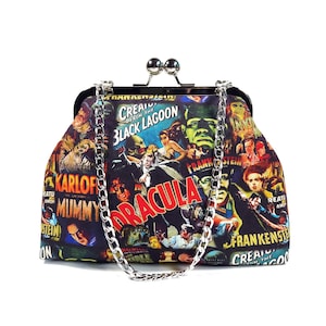 Creature from the Black Lagoon Horror Kisslock-clutch - Dracula, Frankenstein, Mummy Evening Bag