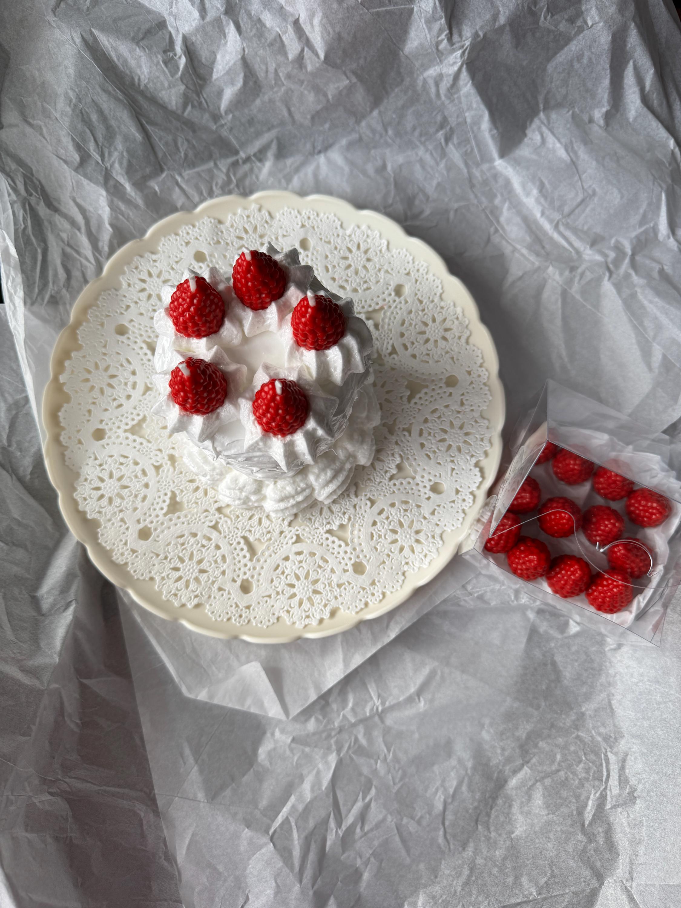 Raspberry Soy Wax Candles – Handmade Dessert Cake Toppers, Set of 12 - Etsy